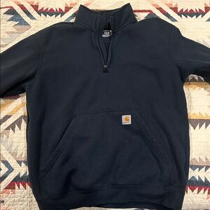 Carhartt Men's Dark Blue Zip-Up Sweater